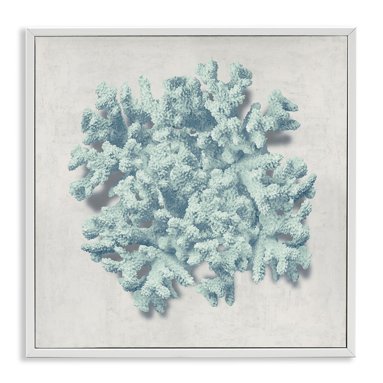 Stupell Industries Coral Blue Sea Beach Design Framed Giclee Art